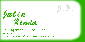 julia minda business card