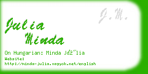 julia minda business card
